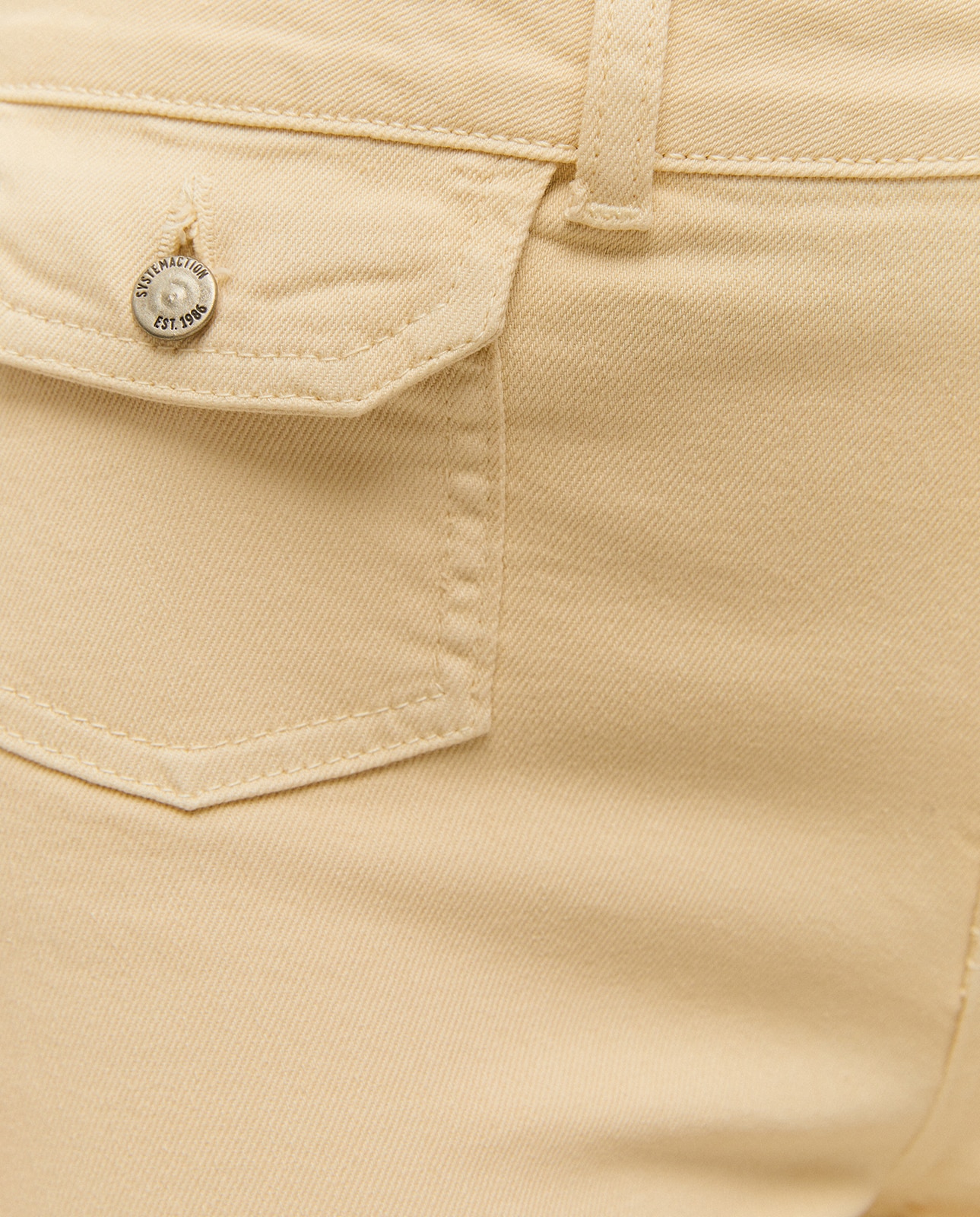 Jeans À Boca de Sino Liso Cru-5
