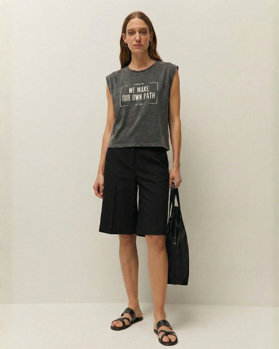 T-shirt de Manga Curta e Gola Redonda com Print Posicional na Parte Frontal Cinzento-claro-3