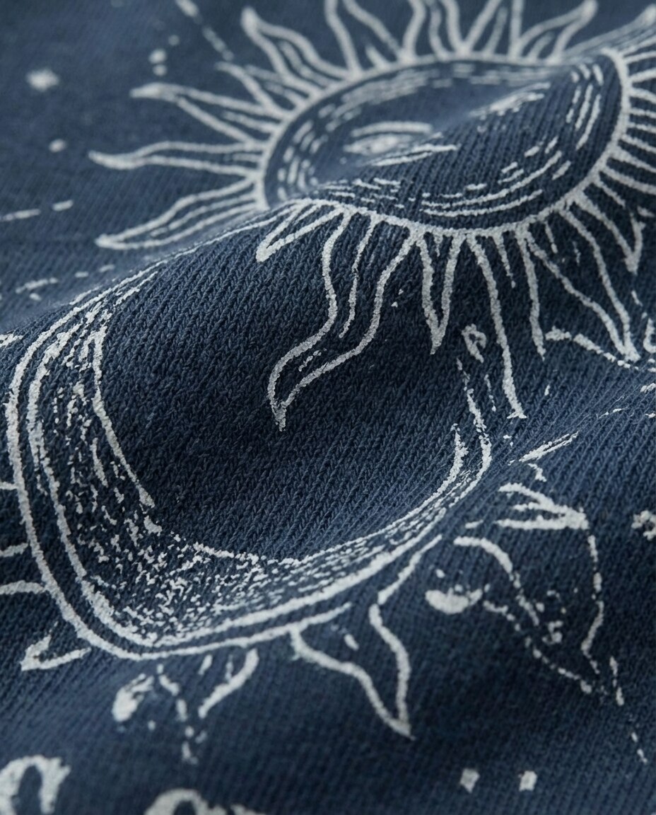 T-shirt com Print Frontal e Manga Curta Índigo-5