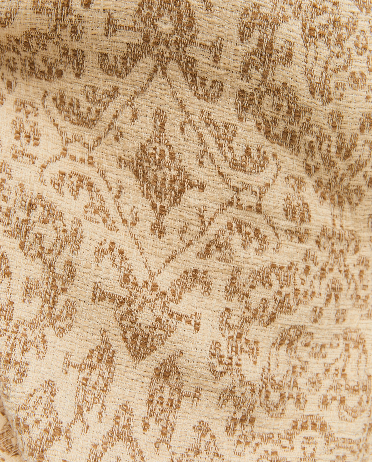 Casaco Tipo Kimono Confecionado em Tecido Jacquard Natural-5