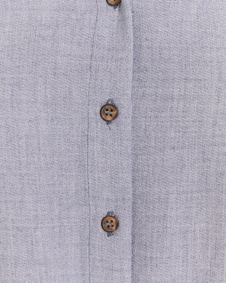 Camisa Fluida com Gola Tipo Camisa e Ombro Caído Azul-celeste-5