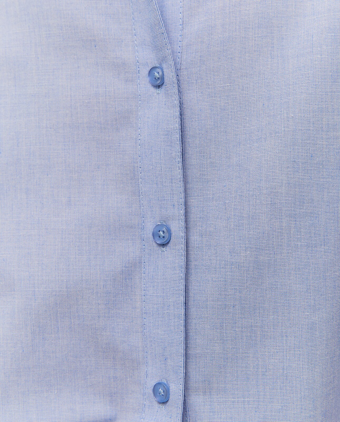 Camisa de Fio com Decote Tipo Camisa Azul-índigo-5