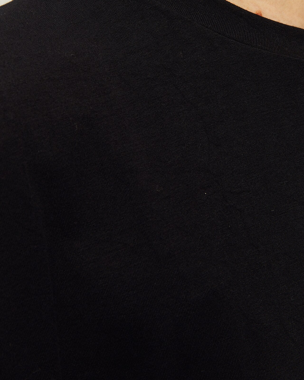 T-shirt de Alças Básica com Decote Redondo Preto-5
