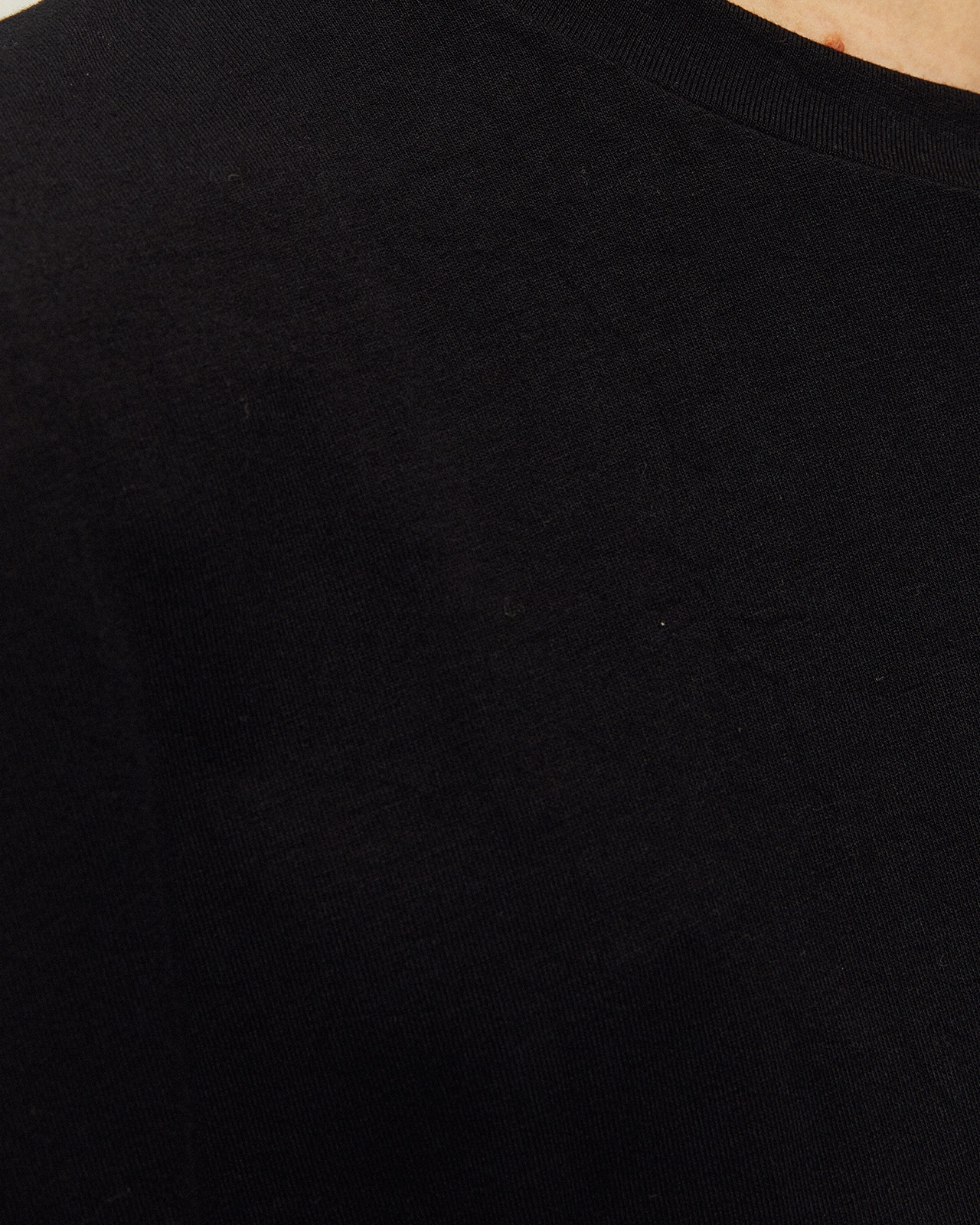T-shirt de Alças Básica com Decote Redondo Preto-5