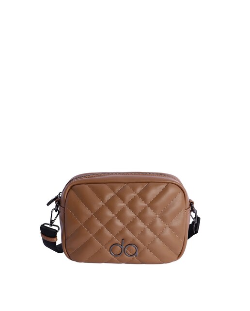 Imagem 0 de Mala a Tiracolo Edelia Camel com Fecho Zip