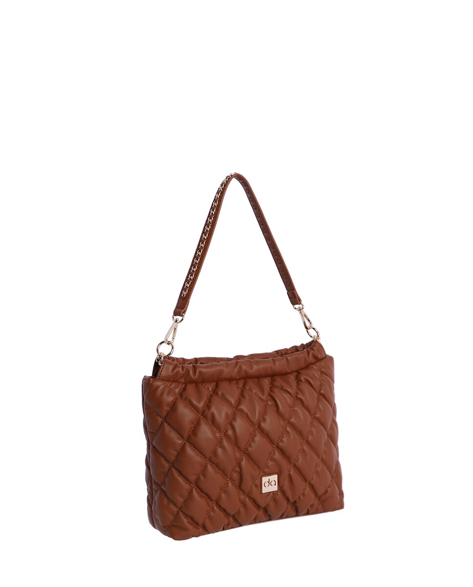 Mala a Tiracolo Pistoia em Camel com Fecho Zip Camel-2