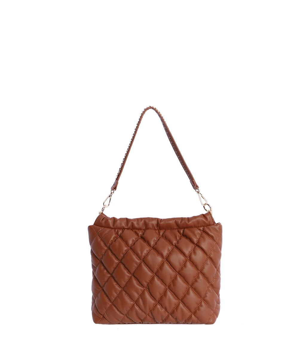 Mala a Tiracolo Pistoia em Camel com Fecho Zip Camel-3