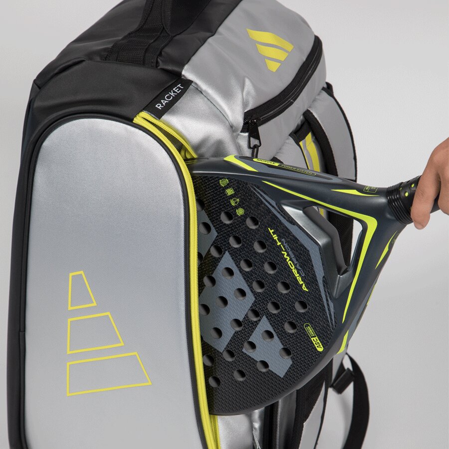 Mala de Paddle Pro Tour Silver Grey 2026 Adidas Amarelo-5