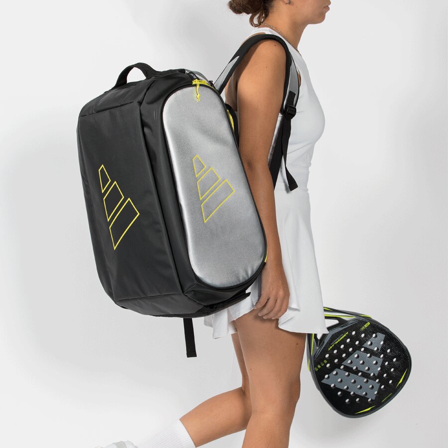 Mala de Paddle Pro Tour Silver Grey 2026 Adidas Amarelo-6
