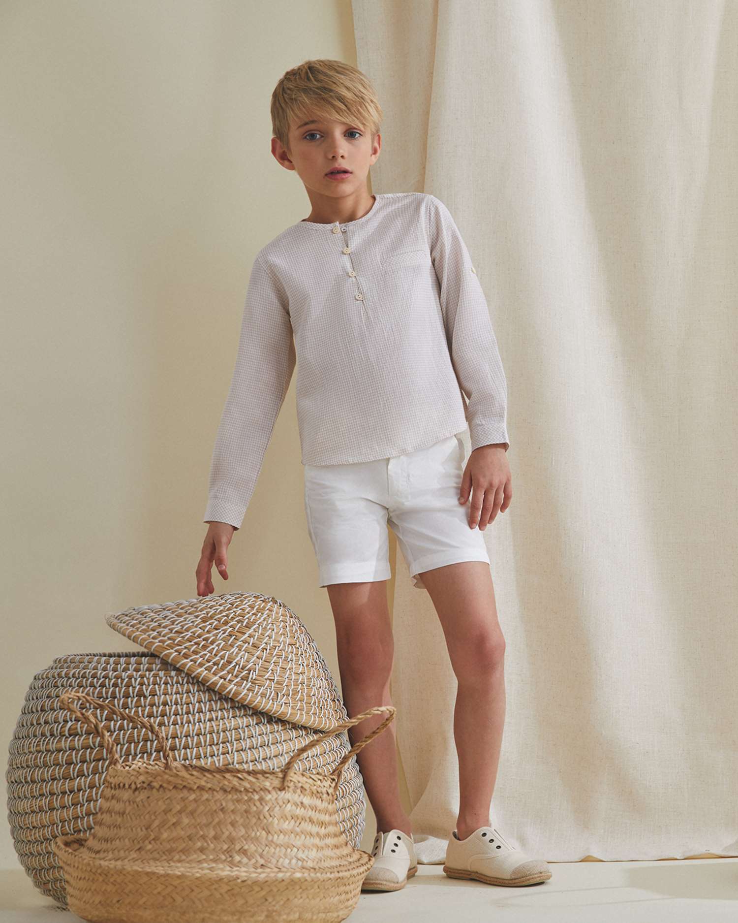 Imagem 0 de Camisa Infantil Aos Quadrados Vichy