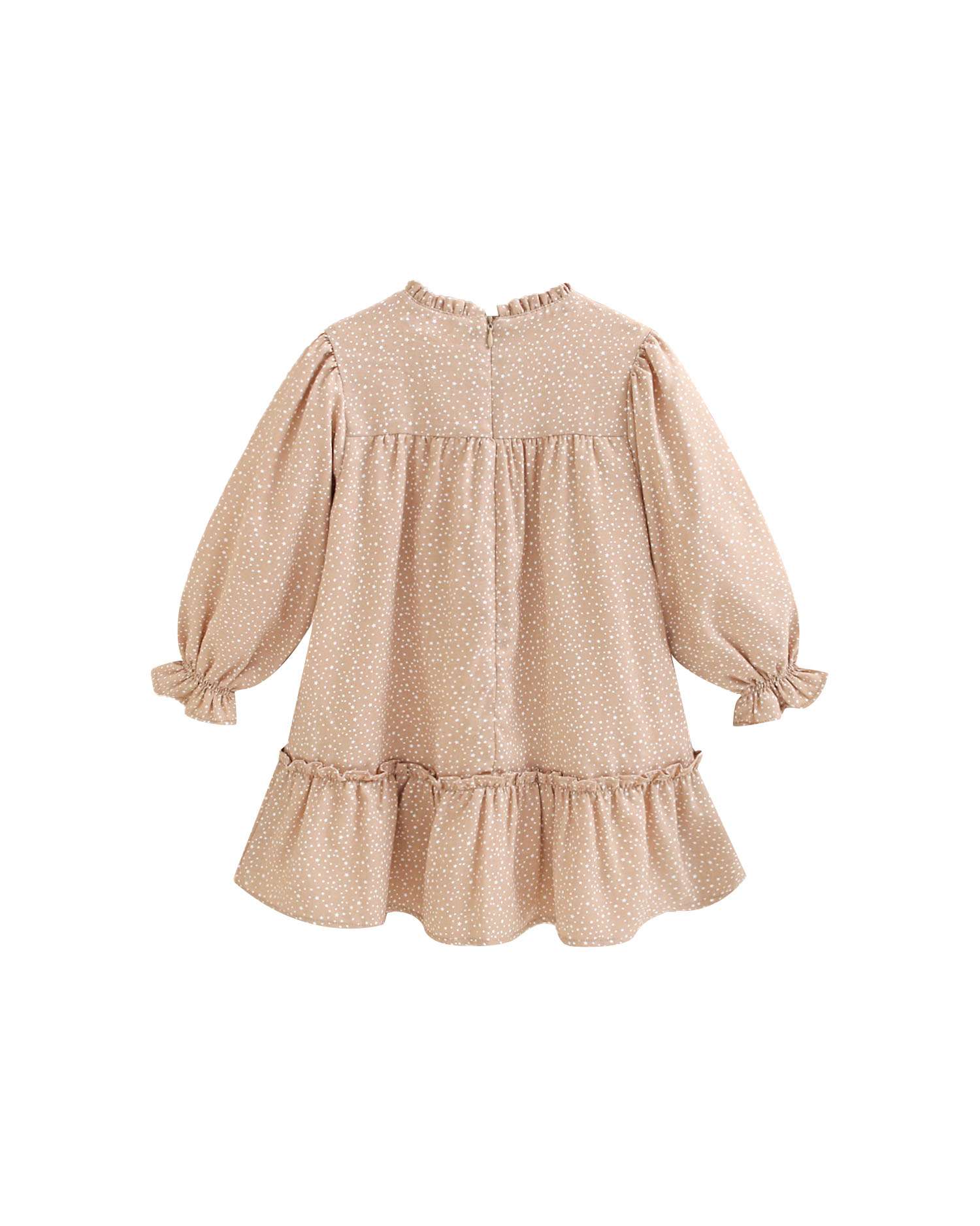 Vestido Infantil com Estampado de Estrelas Natural-4