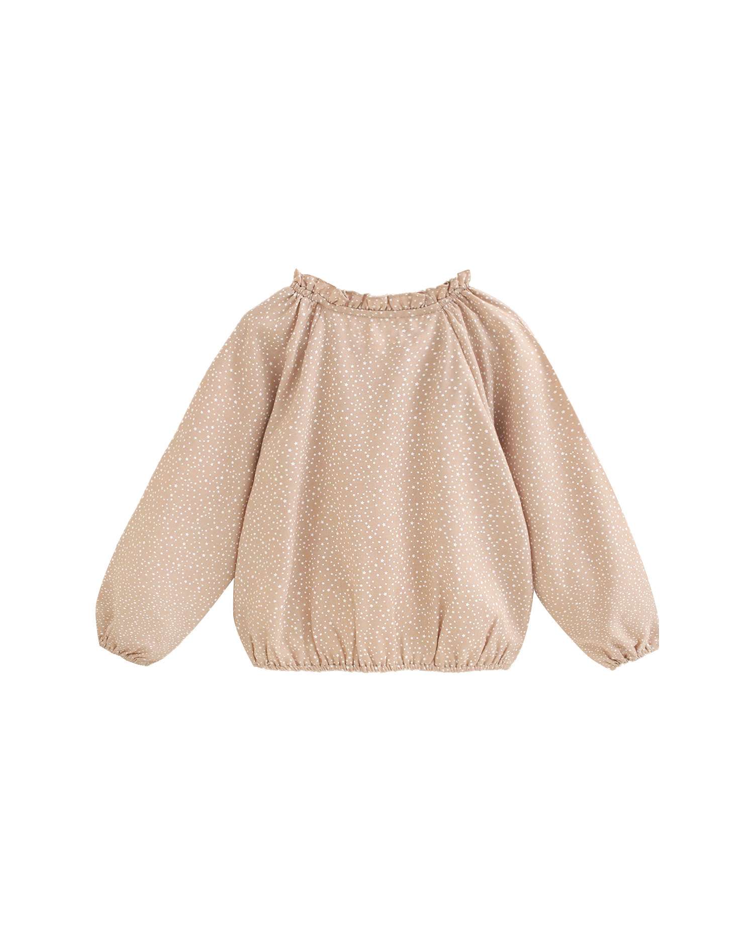 Blusa de Manga Comprida Infantil com Estampado de Estrelas Natural-6