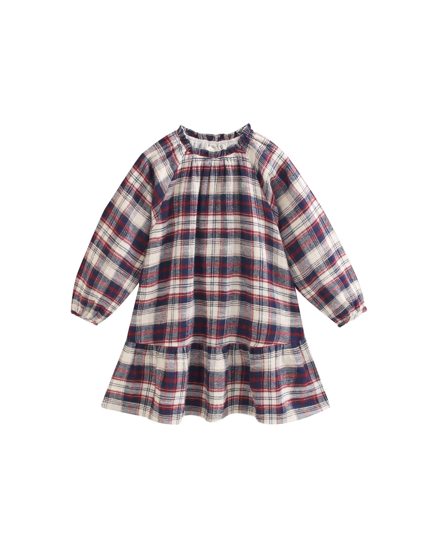 Vestido de Flanela Infantil Aos Quadrados Multicolor-4