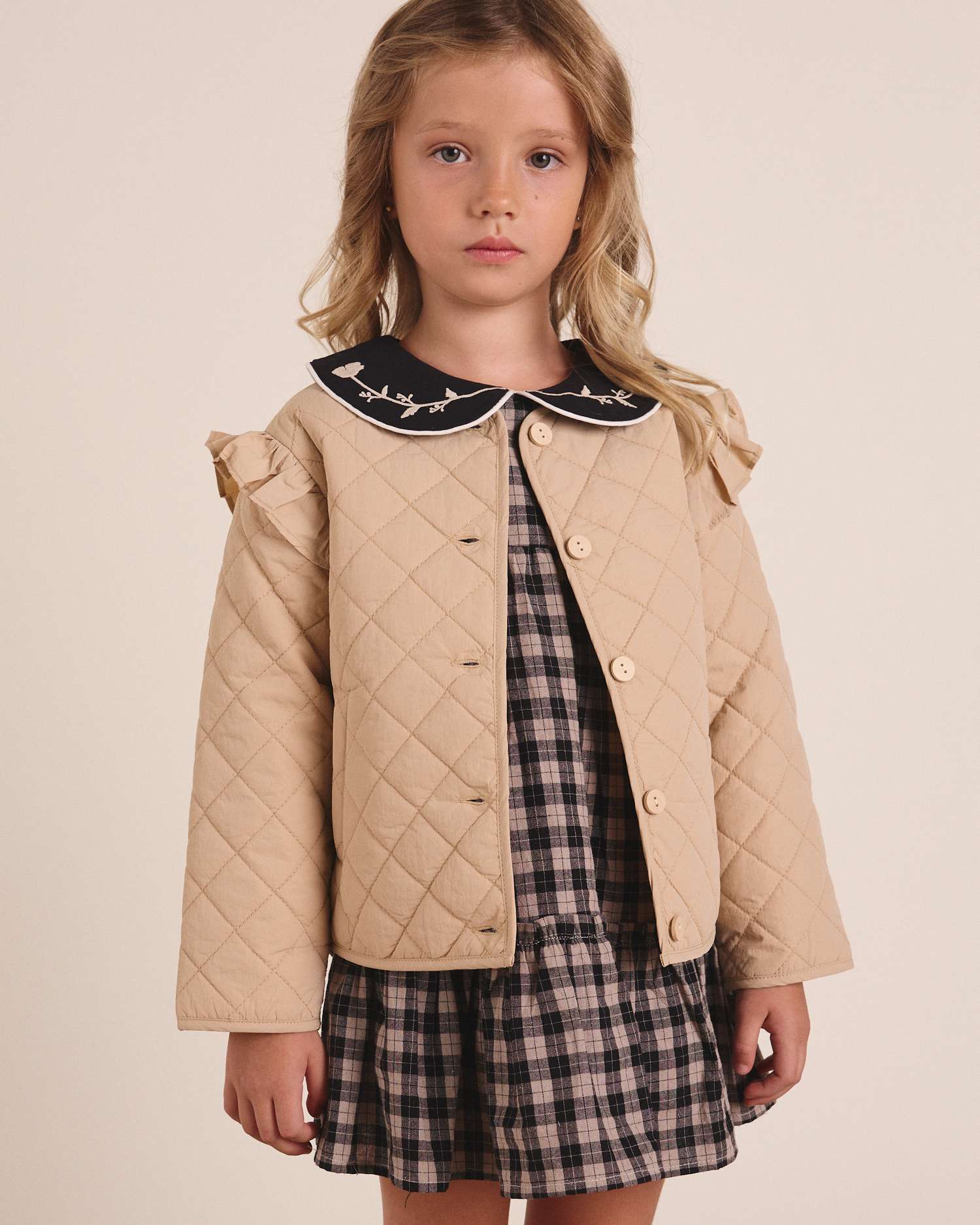 Imagem 0 de Casaco Infantil Acolchoado em Camel