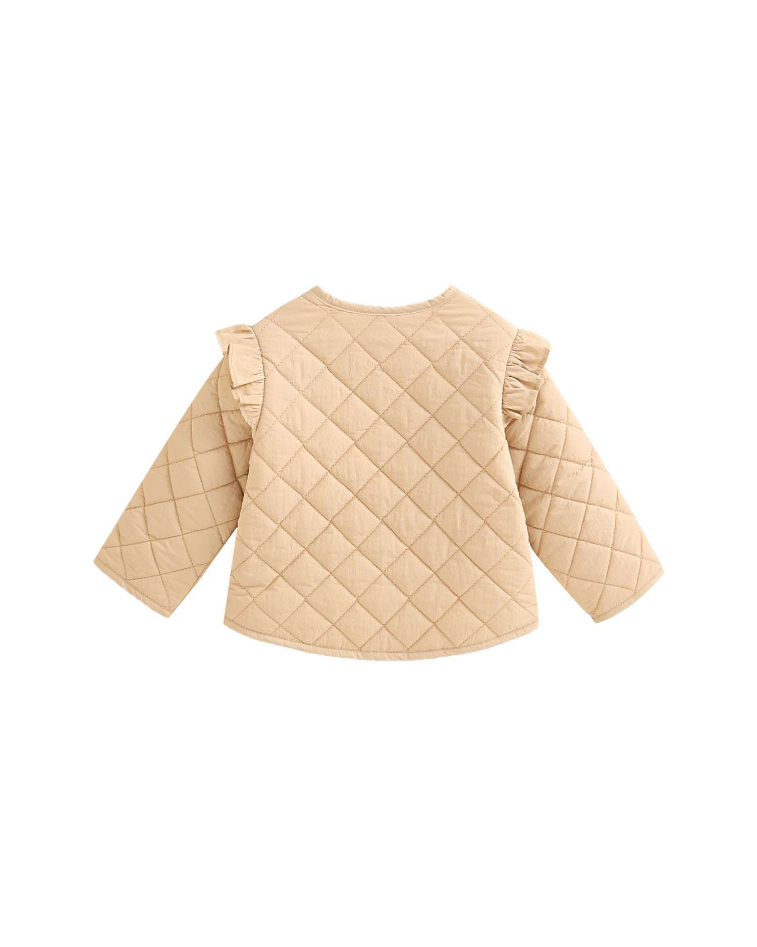 Casaco para Bebé Acolchoado em Camel Amarelo-4