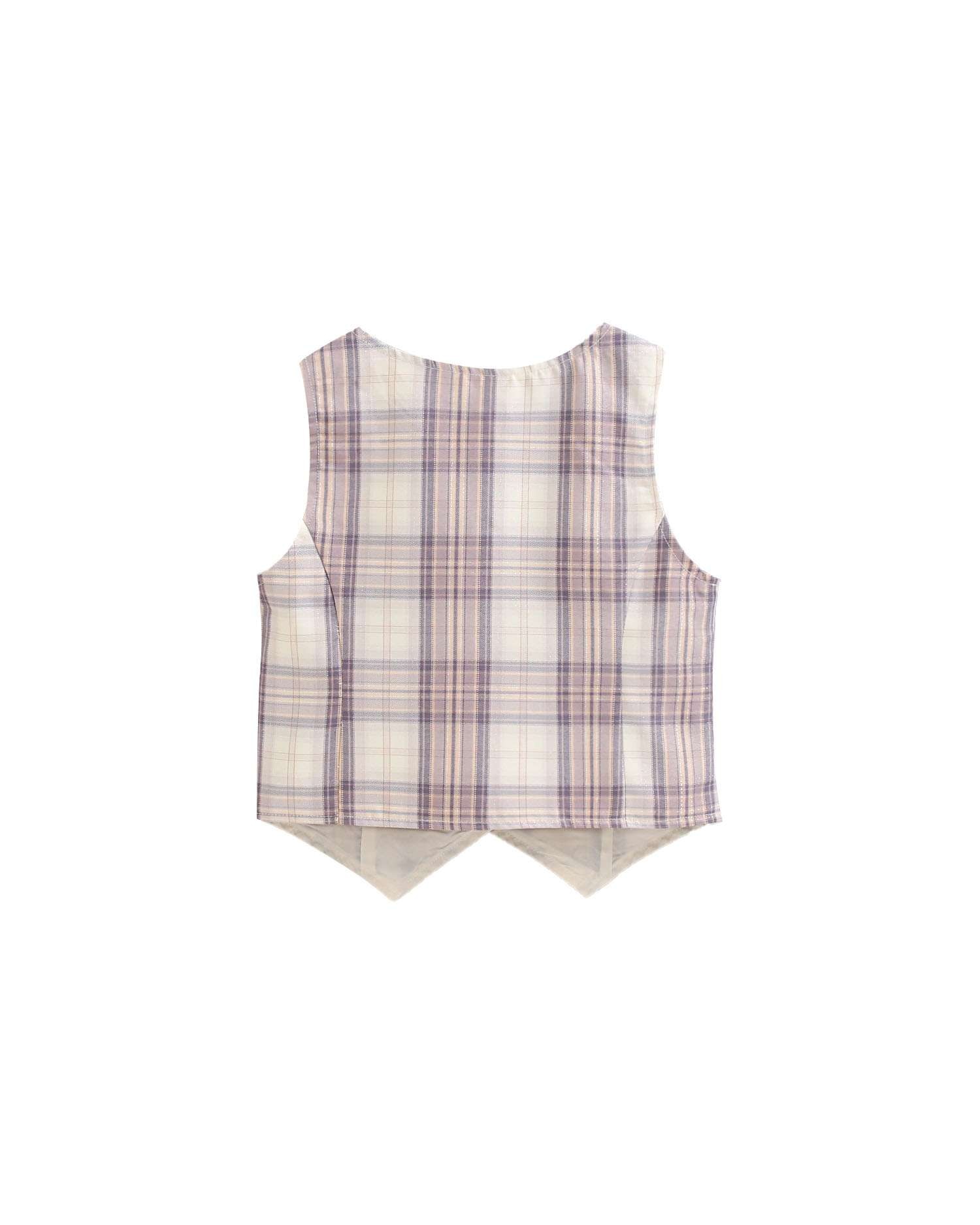 Colete Infantil Aos Quadrados Roxo-5