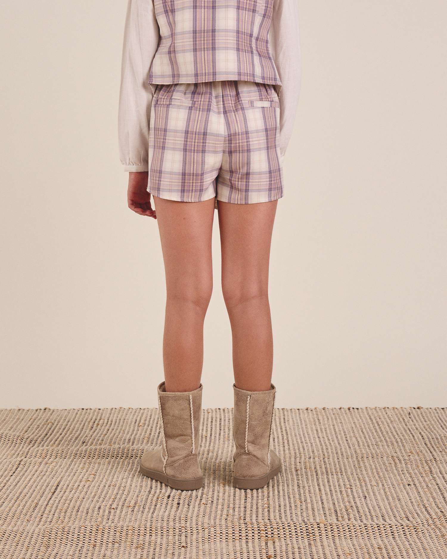 Saia-calça Infantil Aos Quadrados Roxo-2