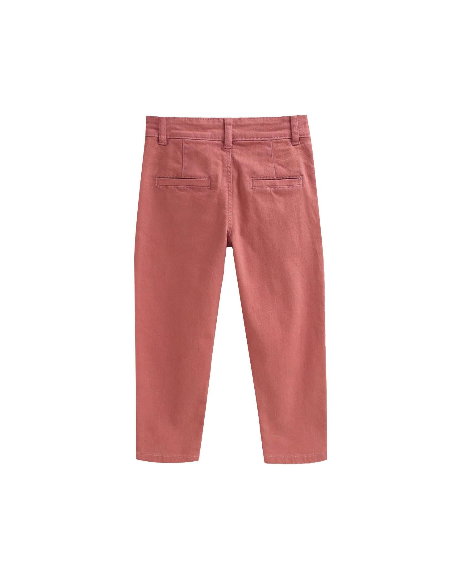 Calças Chino Infantil Lavadas Vermelho-2