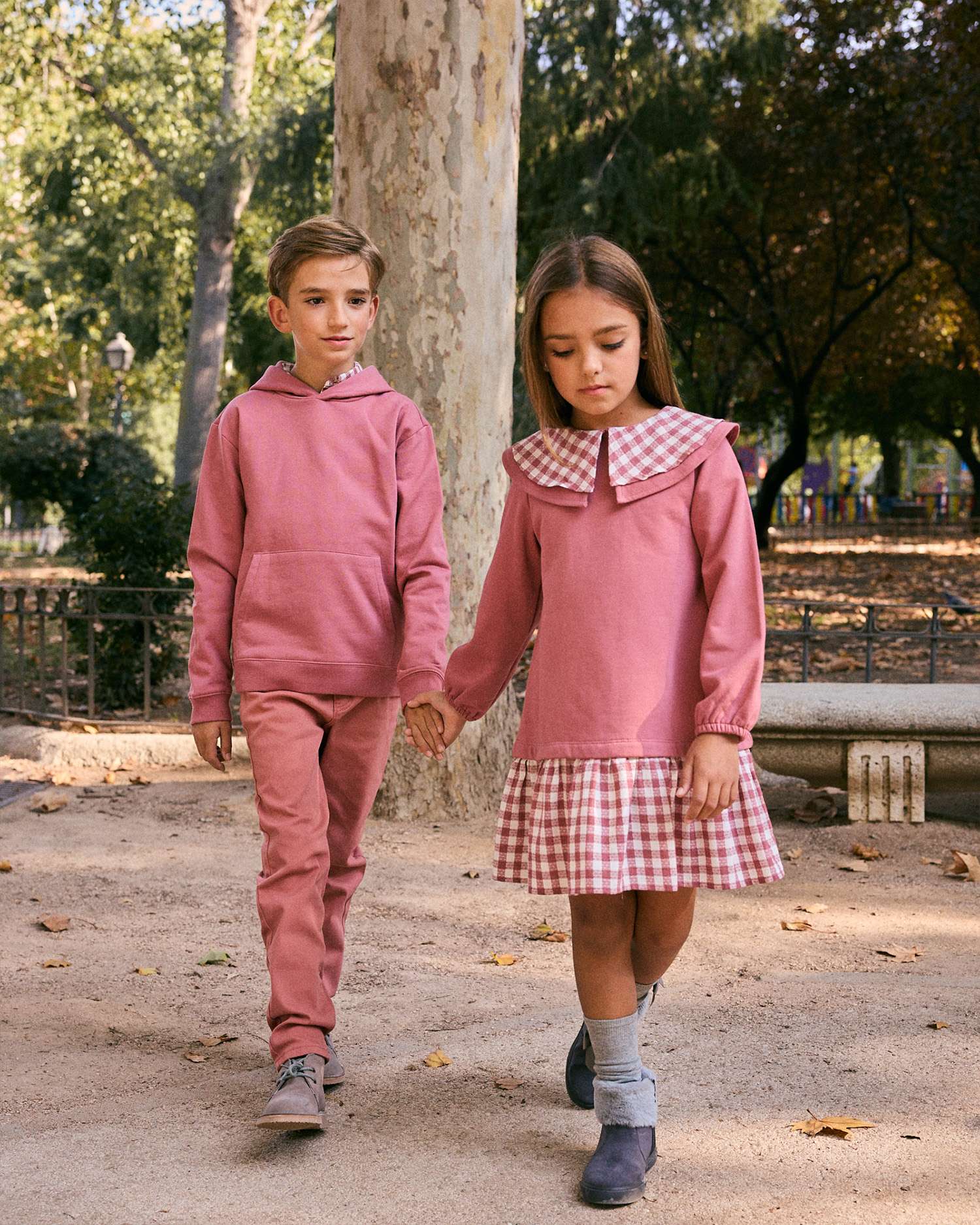 Calças Chino Infantil Lavadas Vermelho-3