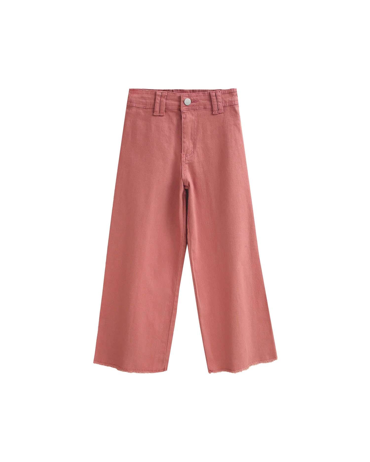 Calças Compridas Culotte Infantil Vermelho-4