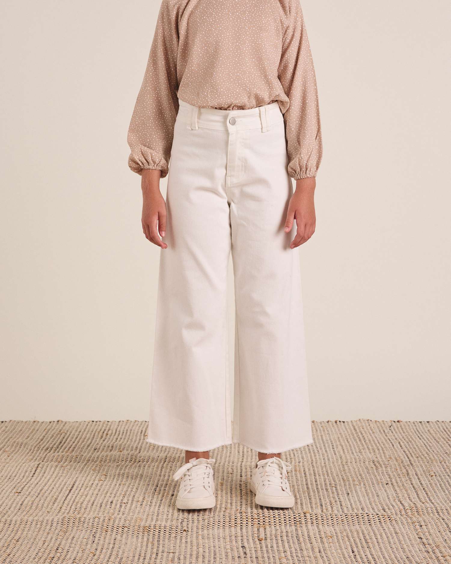 Imagem 0 de Calças Culotte Infantil em Branco