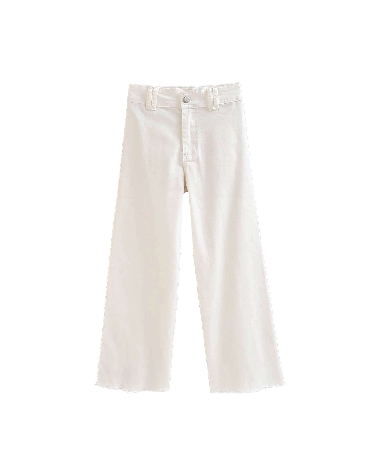Calças Culotte Infantil Branco-3