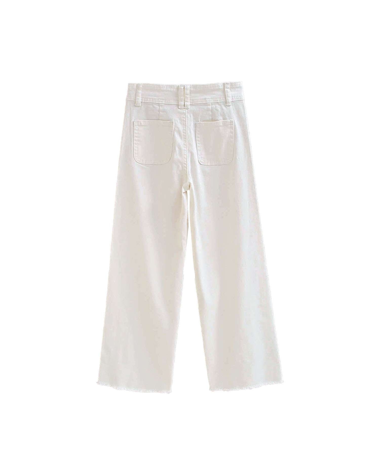 Calças Culotte Infantil Branco-4