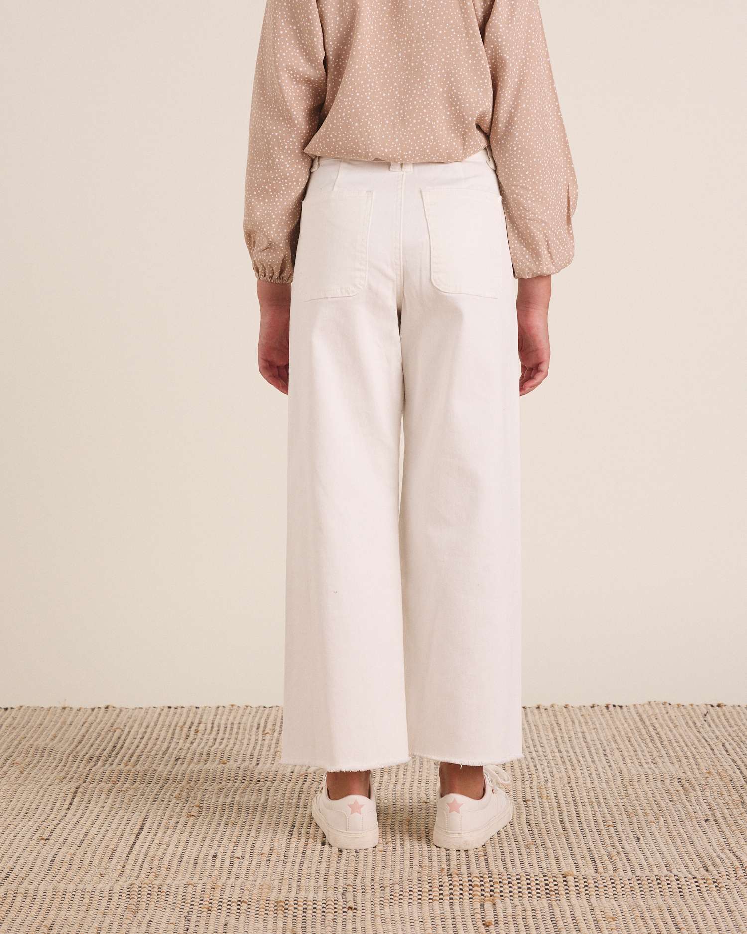 Calças Culotte Infantil Branco-2