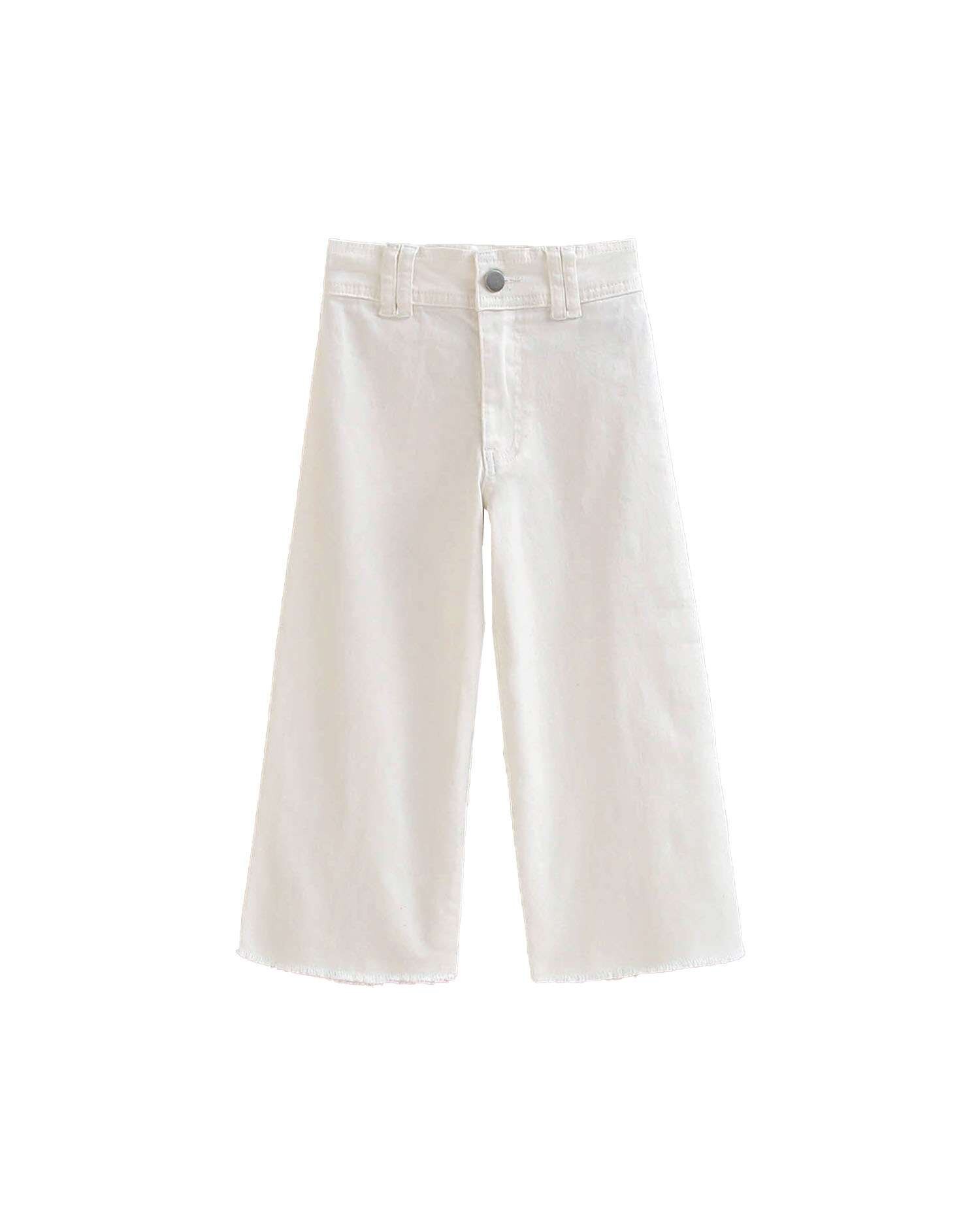 Calças Culotte Infantil Branco-3