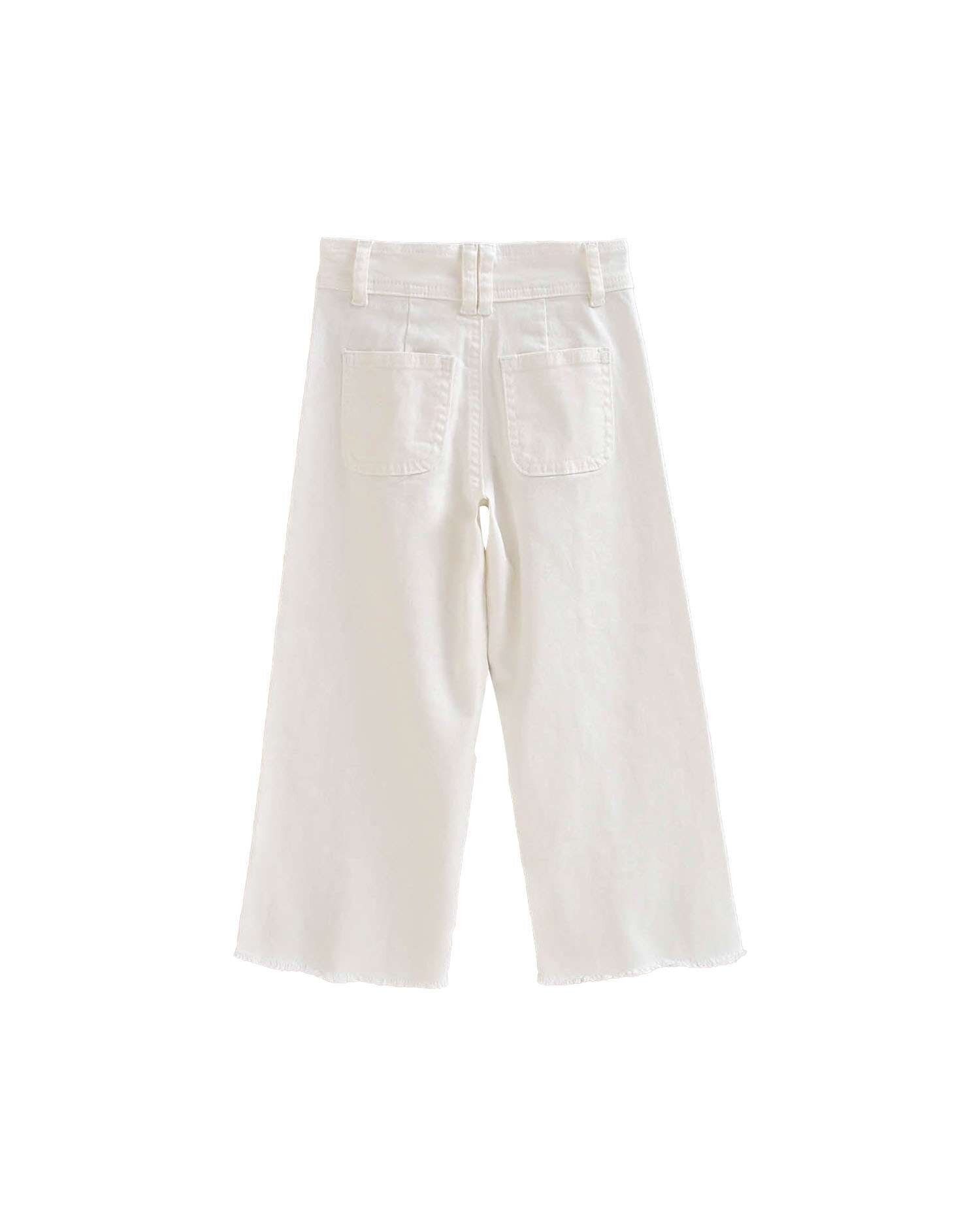 Calças Culotte Infantil Branco-4