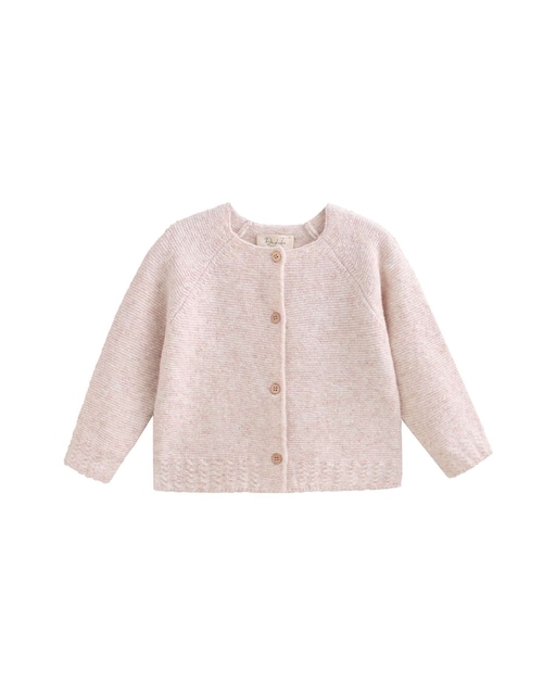 Imagem 0 de Casaco de Malha para Bebé em Bege com Botões de Madeira