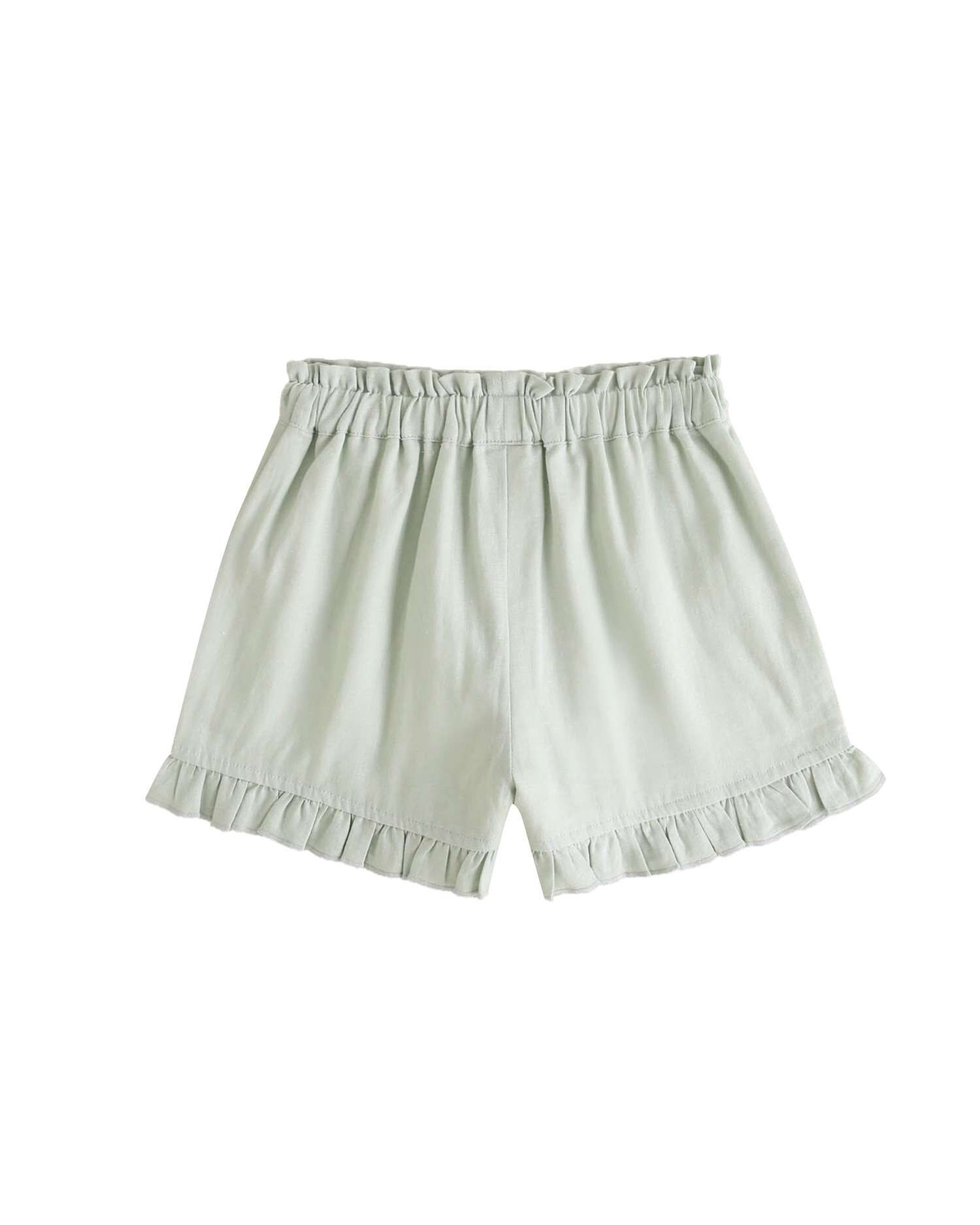 Short Infantil com Cordão e Detalhe nos Bolsos Verde-4