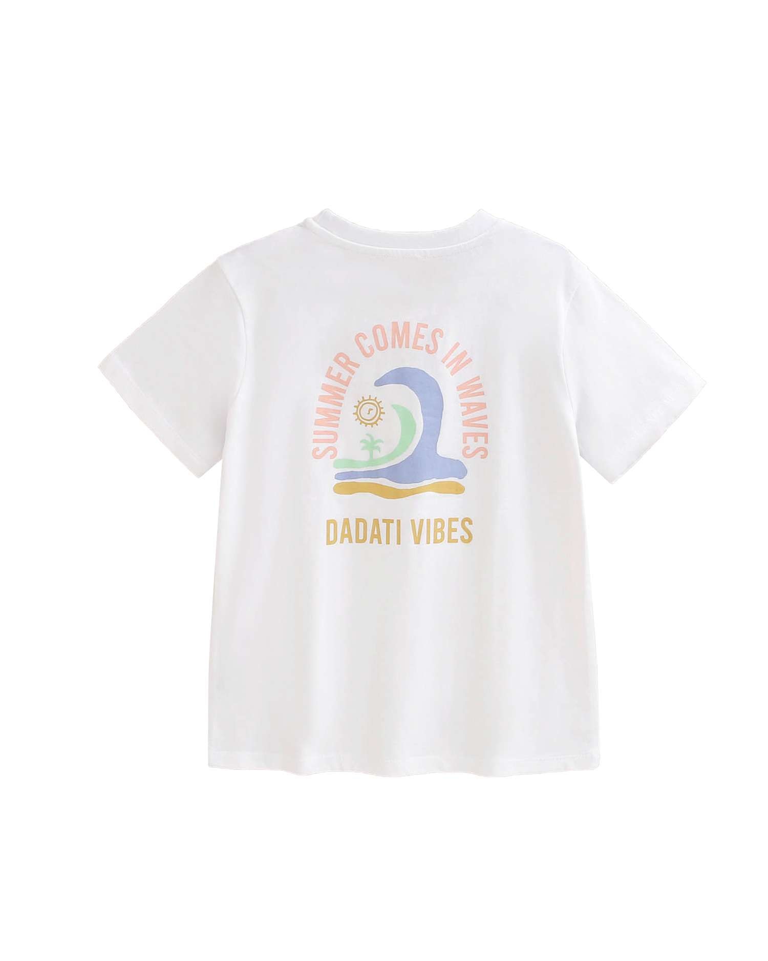 T-shirt Infantil com Desenho Posterior Dadati Branco-2