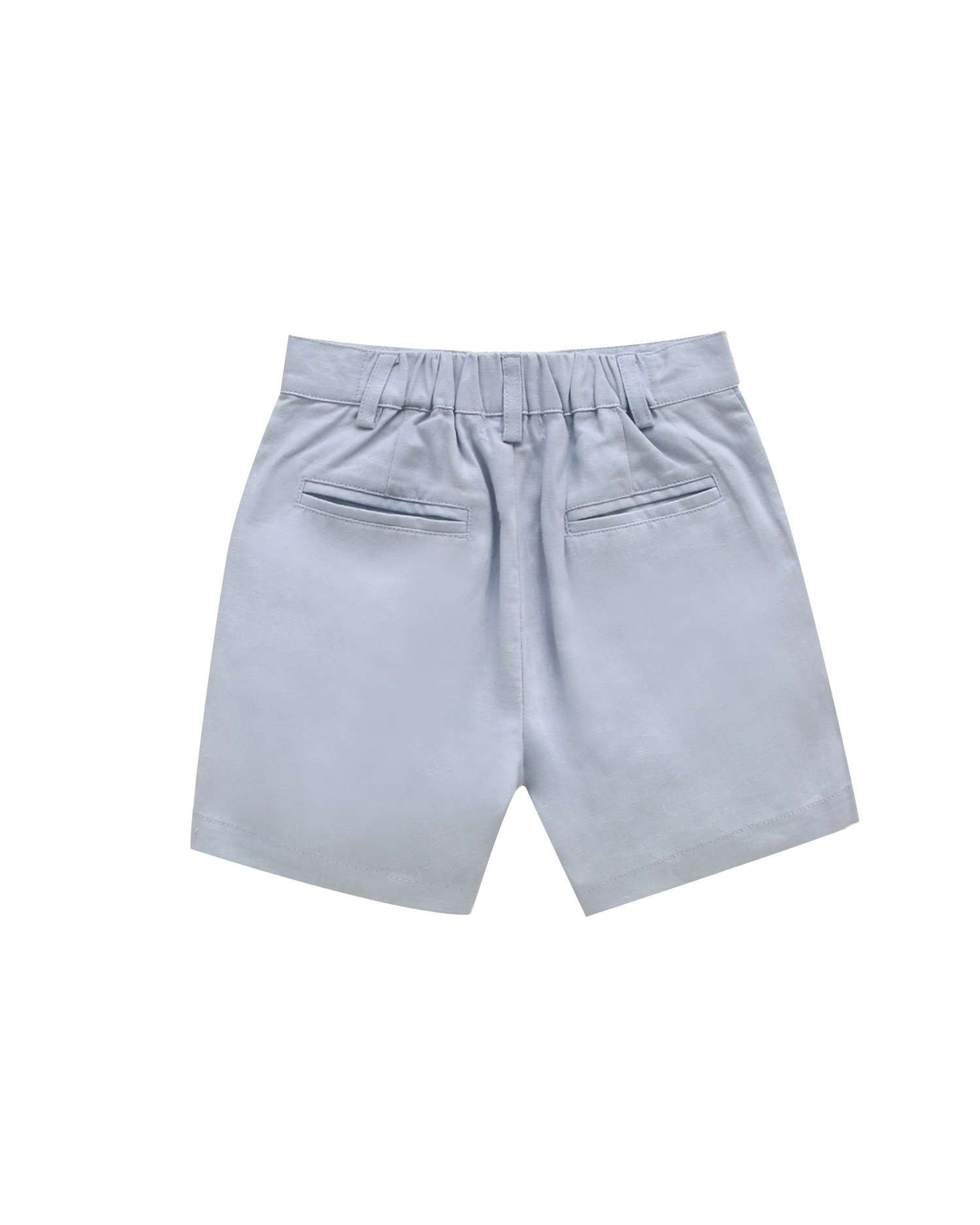 Bermudas Infantil de Linho Azul-celeste-2