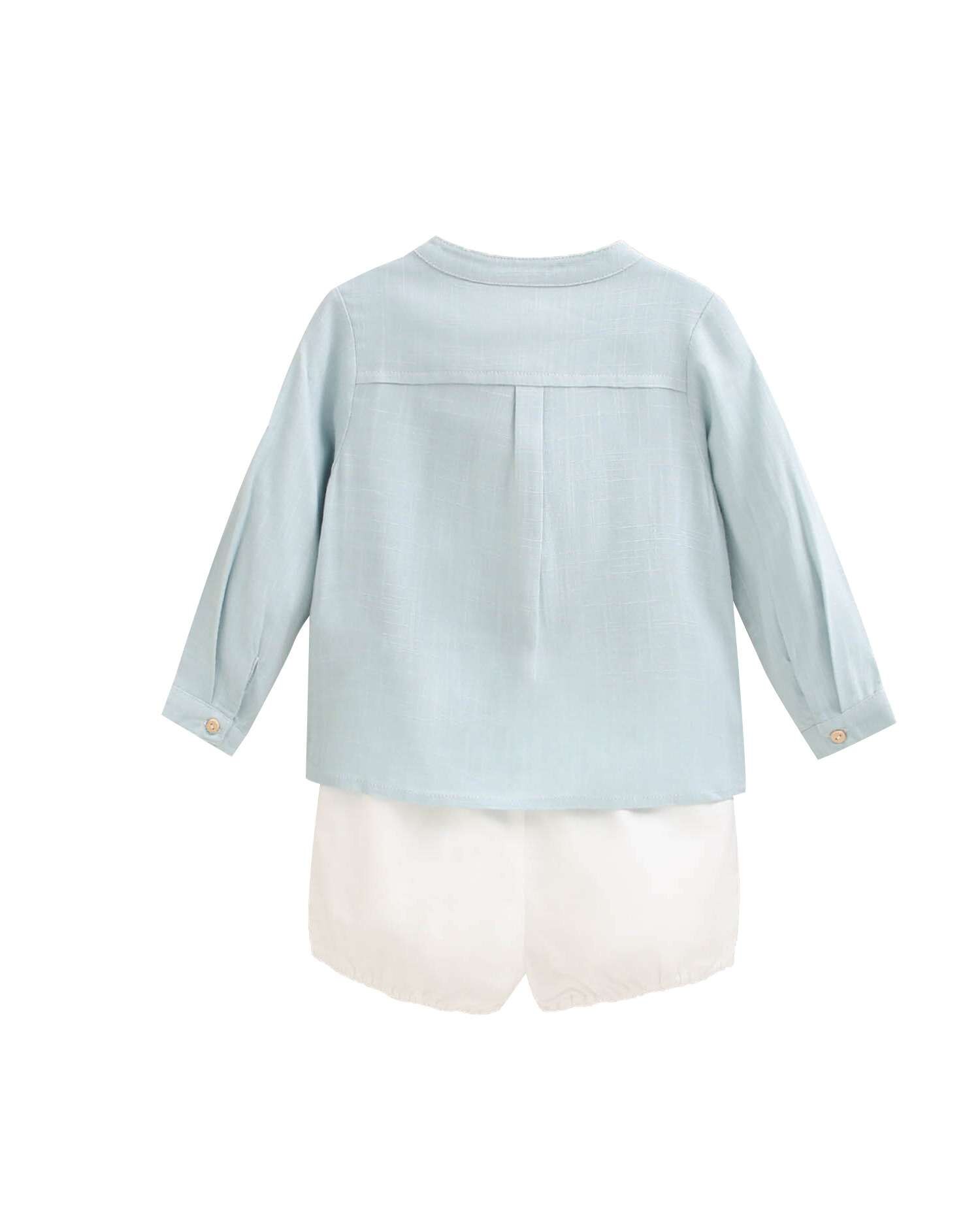 Conjunto para Bebé de Camisa e Calções Dadati Azul / Branco-2