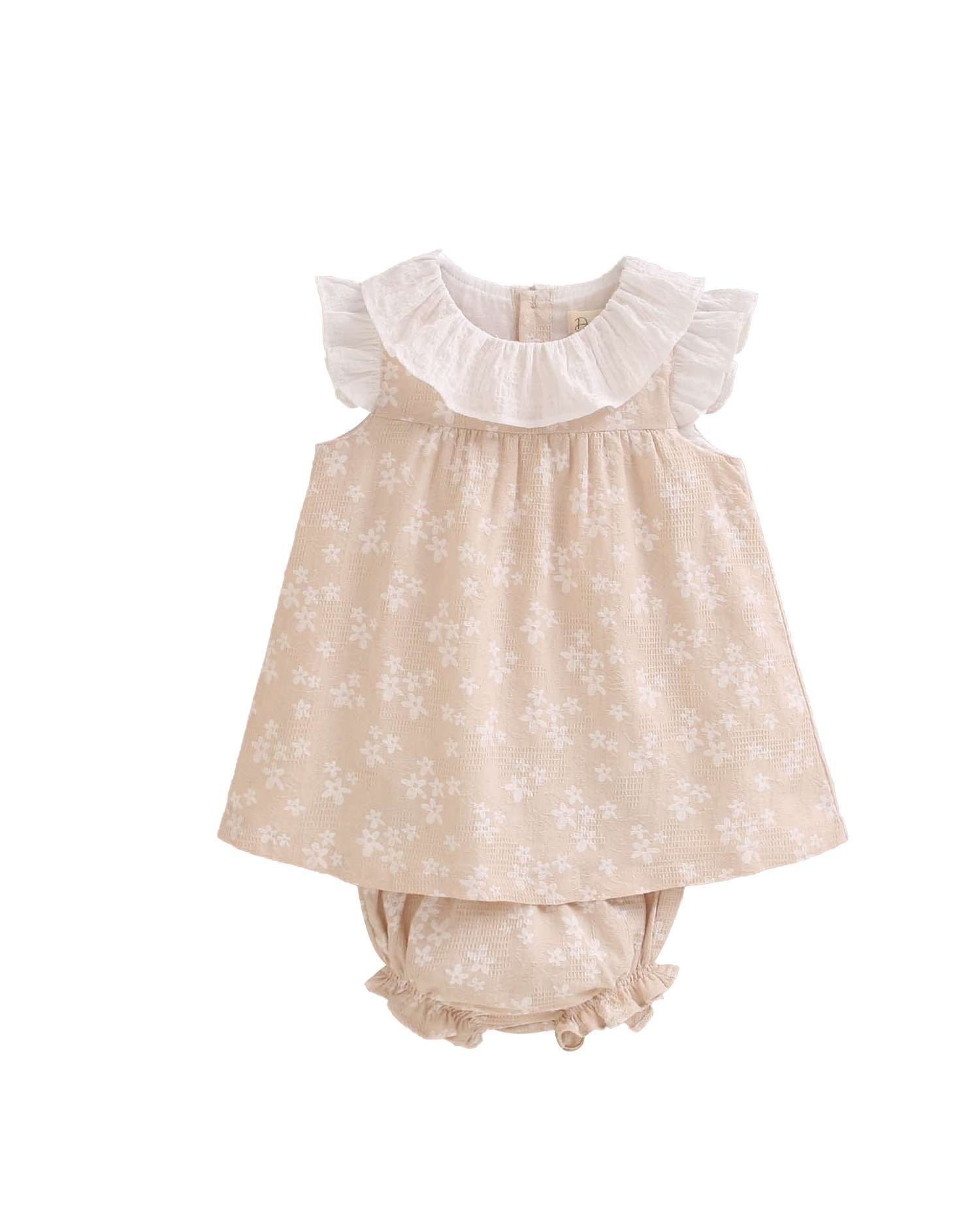 Imagem 0 de Vestido para Bebé com Estrelas e Gola em Conjunto