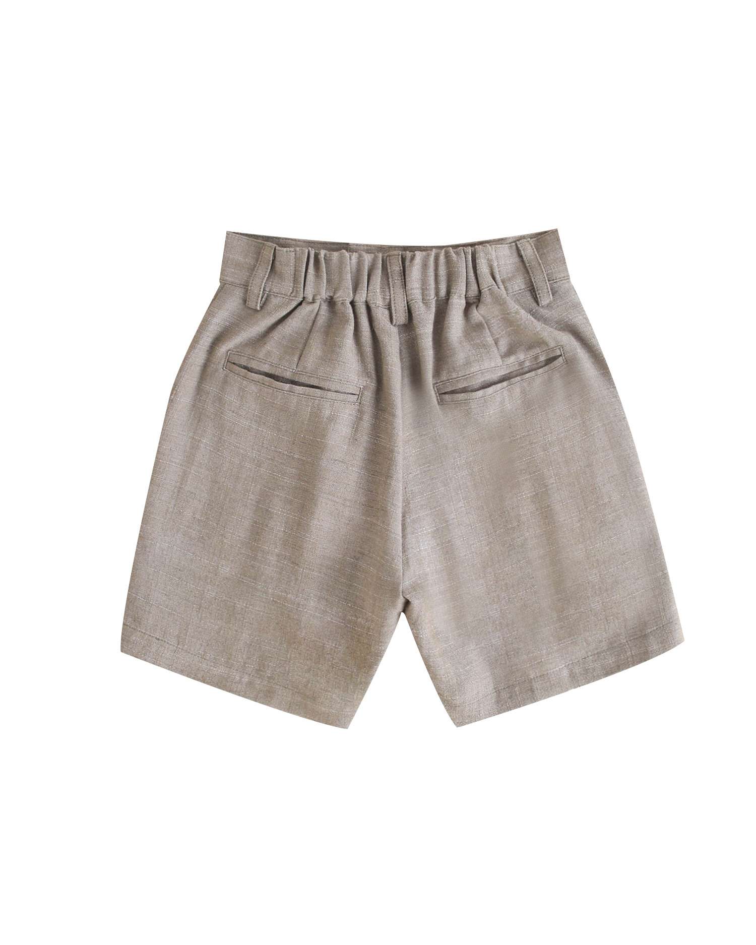 Bermudas Infantil de Linho Verde Azeitona-2
