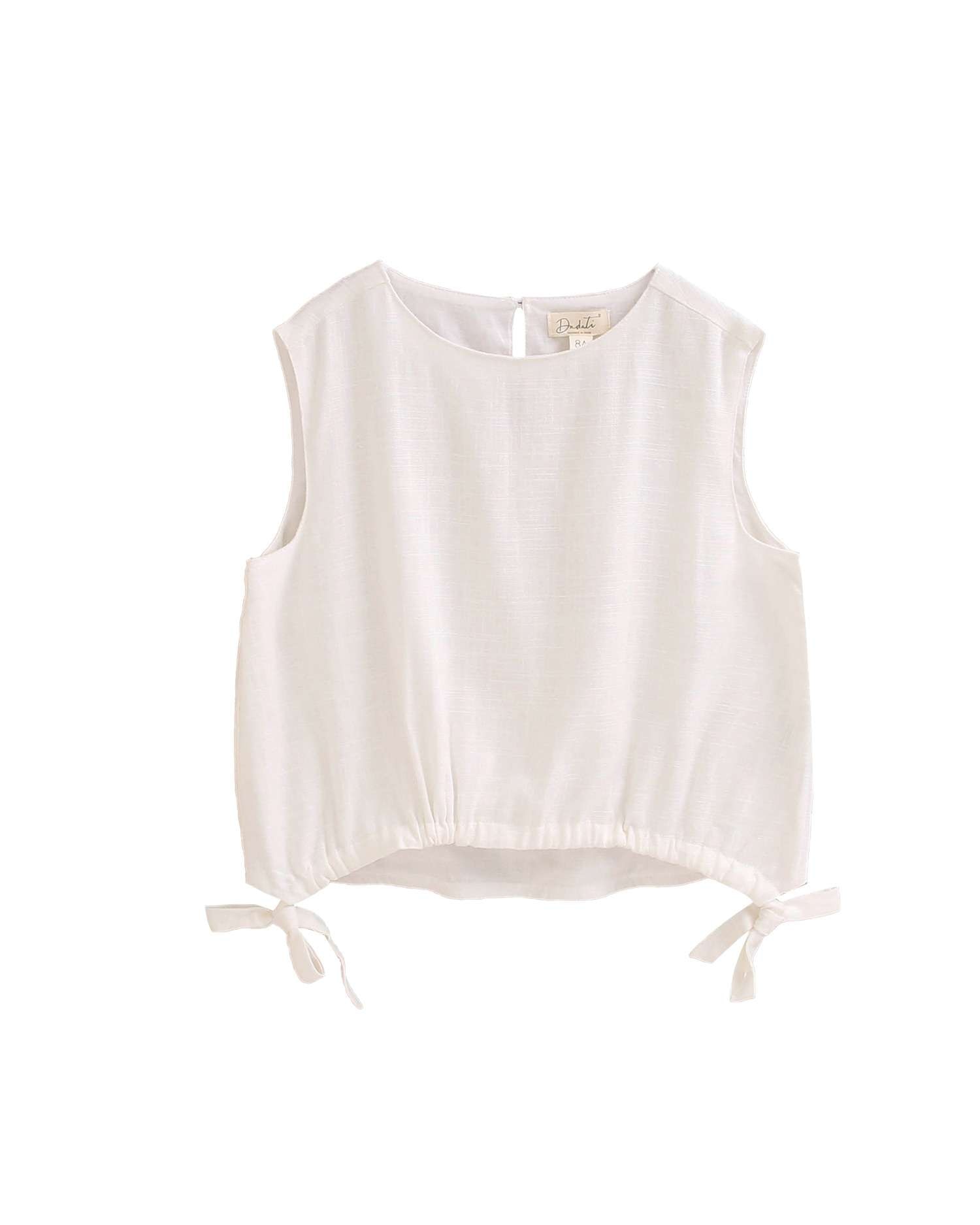 Blusa Infantil com Cordão Ajustável Dadati Branco-1