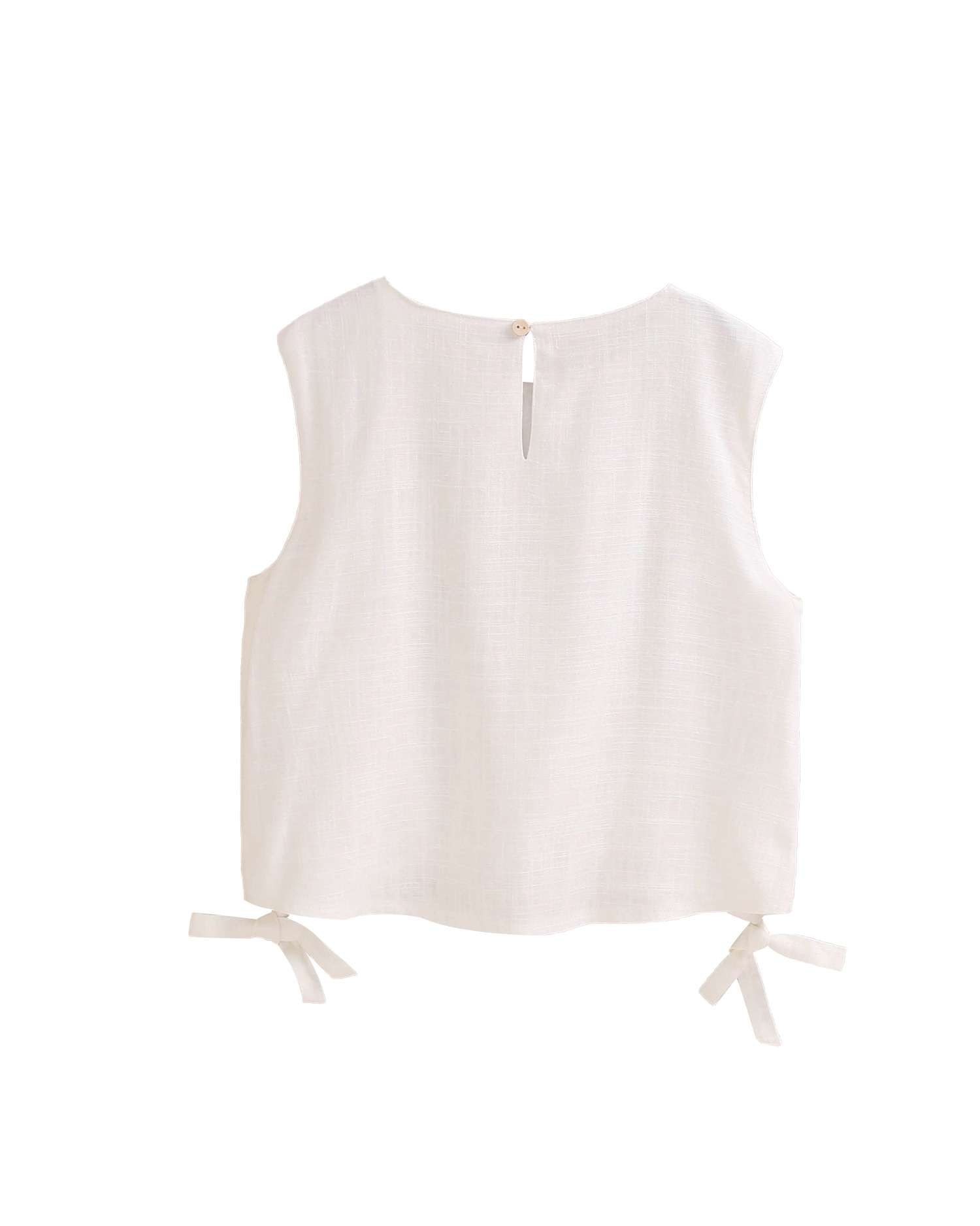 Blusa Infantil com Cordão Ajustável Dadati Branco-2
