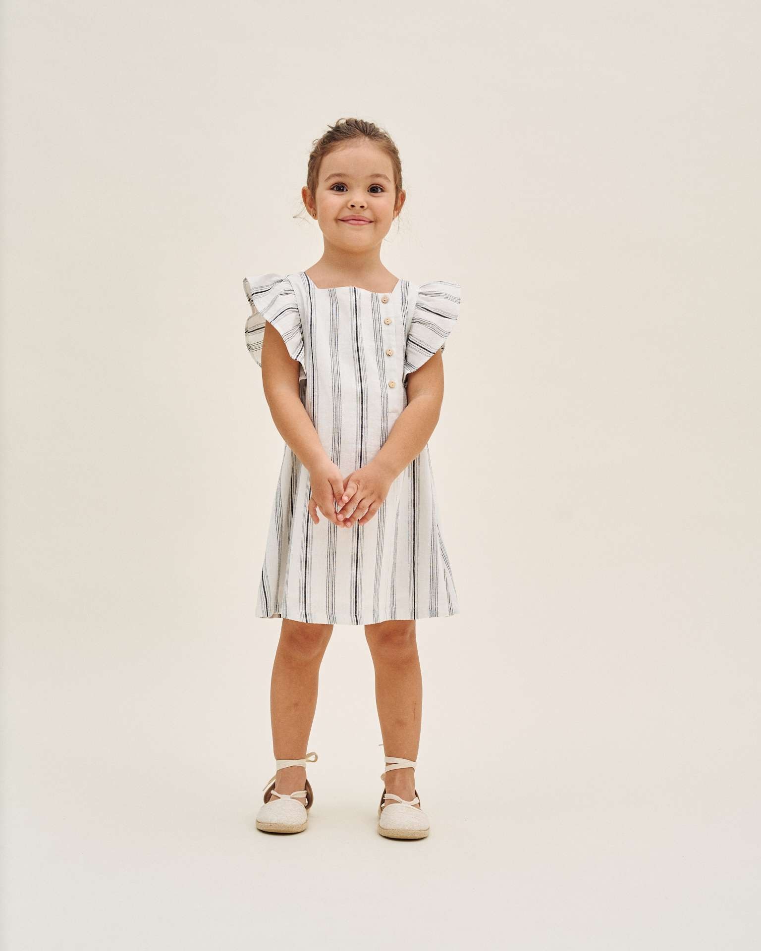 Imagem 0 de Vestido Infantil Às Riscas com Laço nas Costas