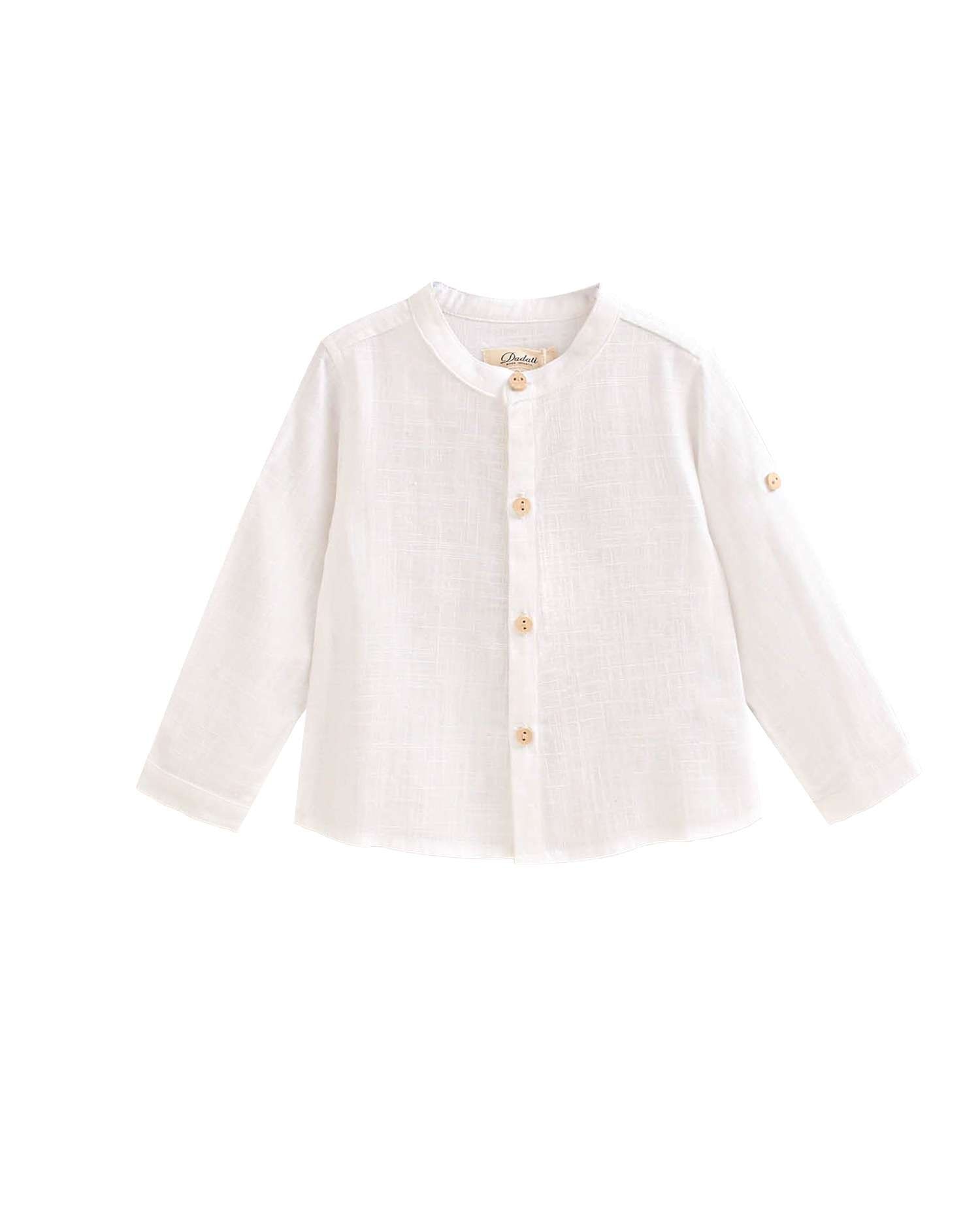 Camisa para Bebé de Manga Comprida com Gola À Padre Dadati Branco-1
