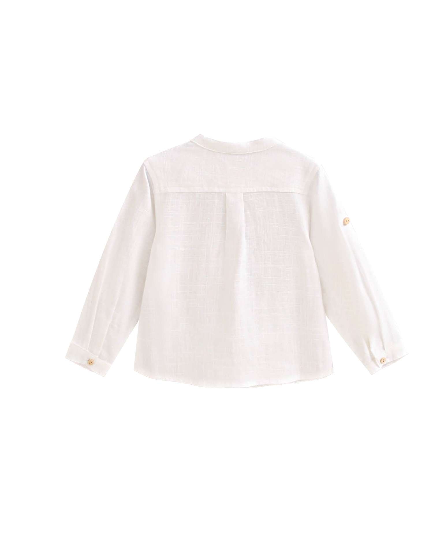 Camisa para Bebé de Manga Comprida com Gola À Padre Dadati Branco-2
