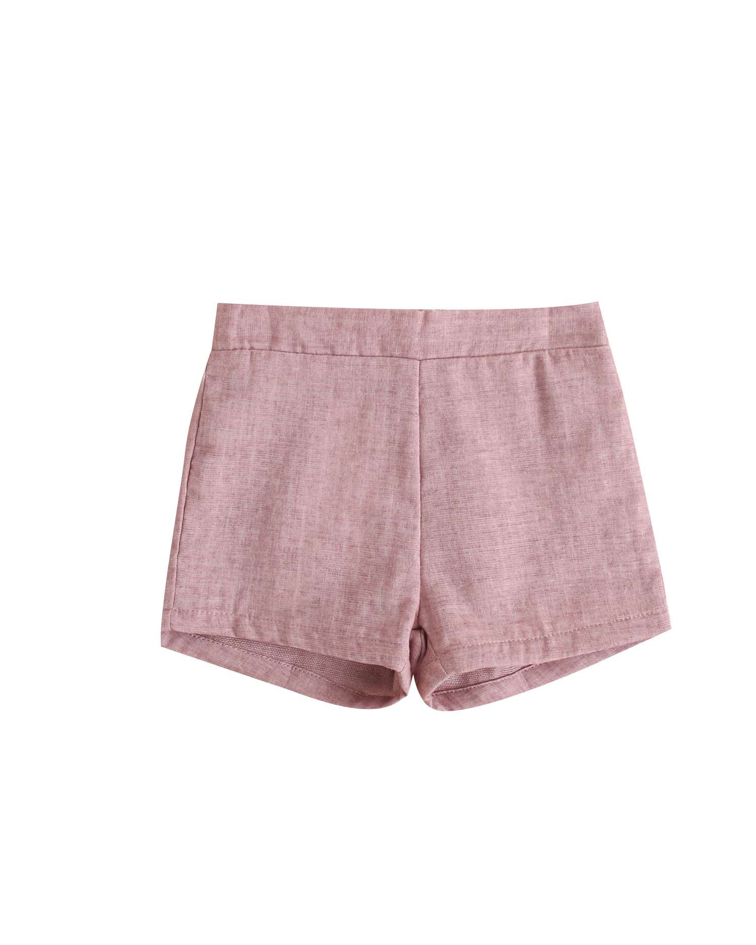 Calções para Bebé de Algodão Jaspeado Rosa-1