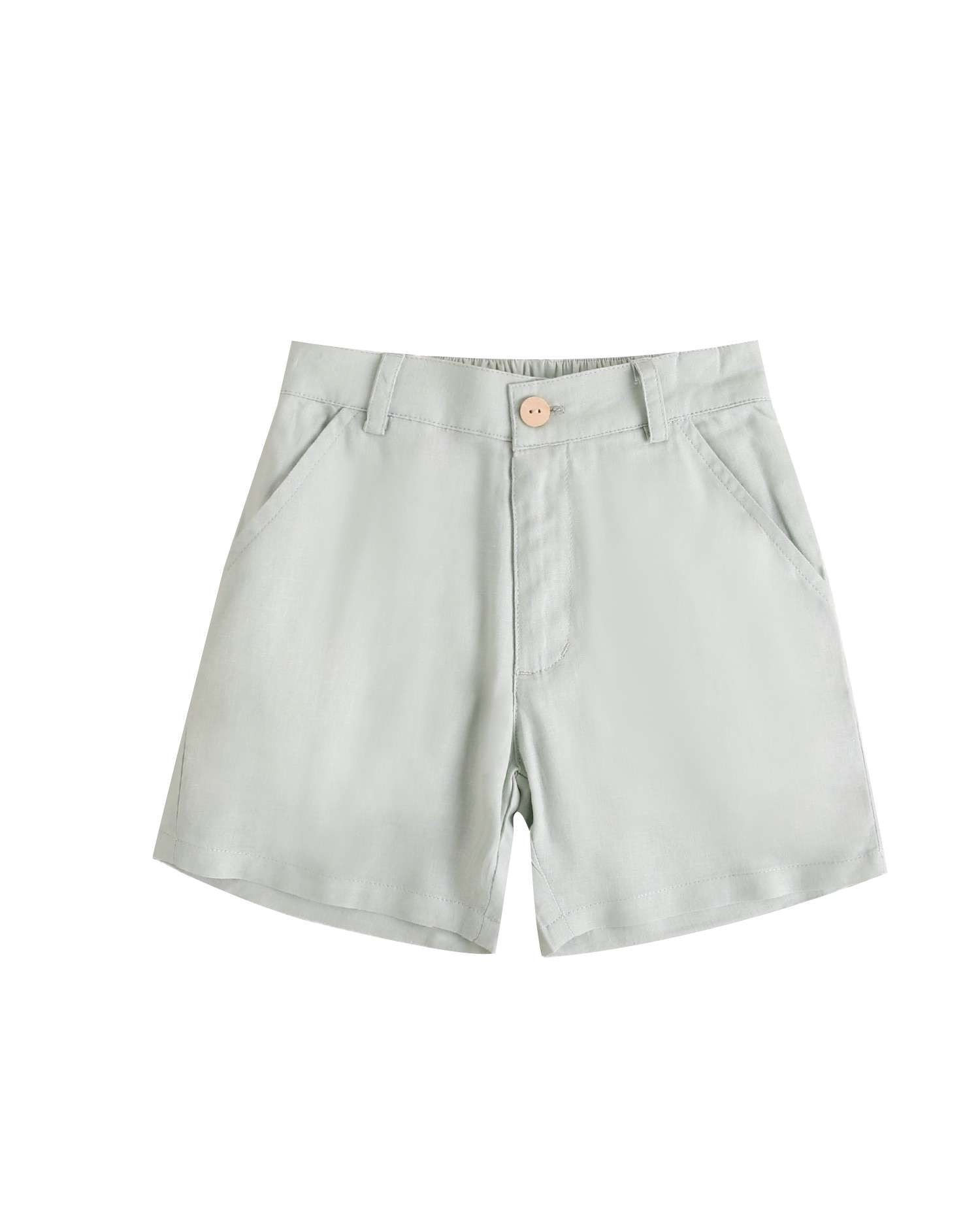 Bermudas Infantil de Linho Verde-3