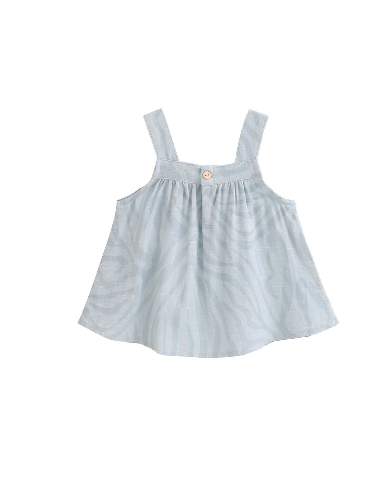 Blusa para Bebé com Linhas Fluidas Azul-claro-2