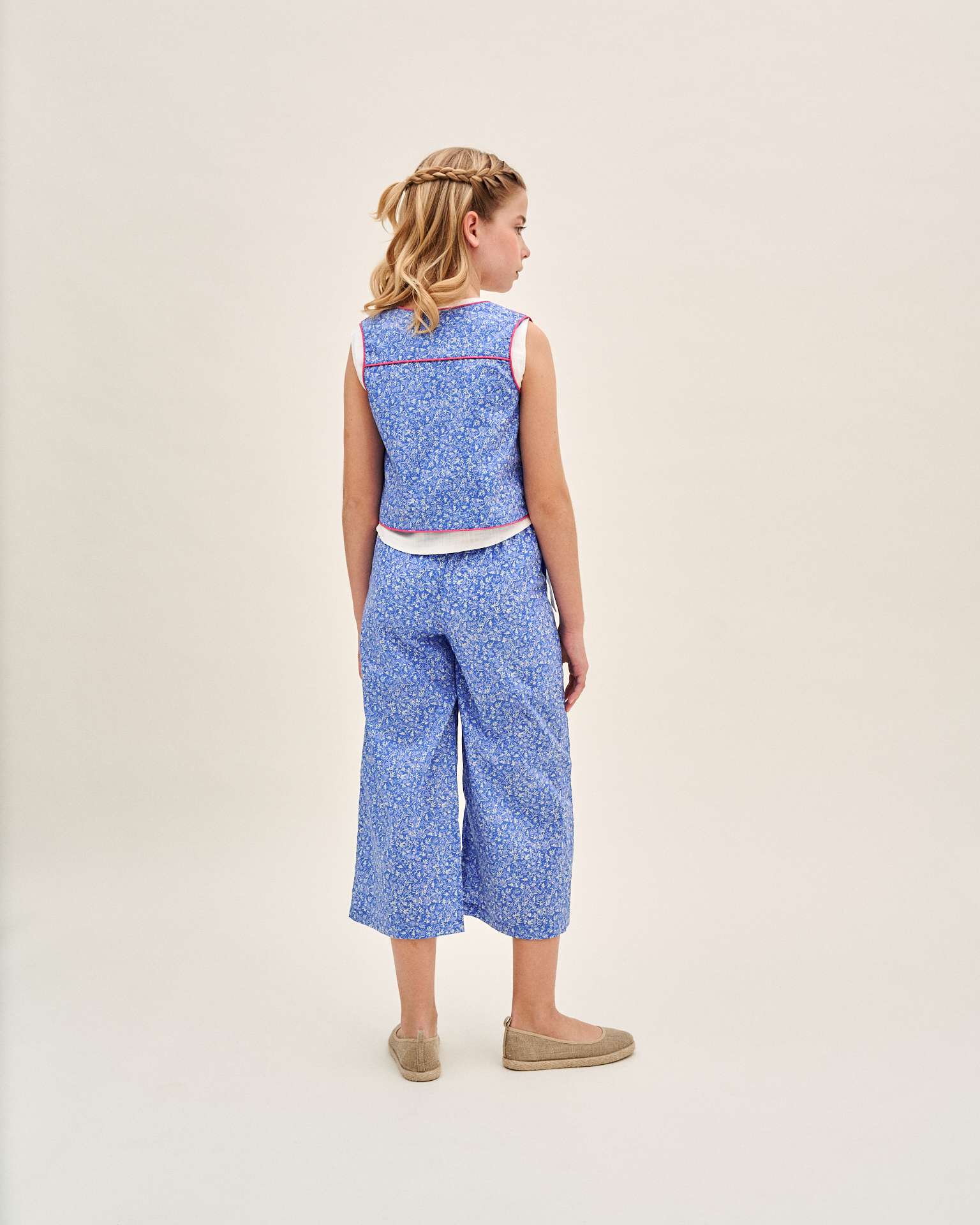 Colete Infantil com Estampado e Debrum Dadati Azul-2