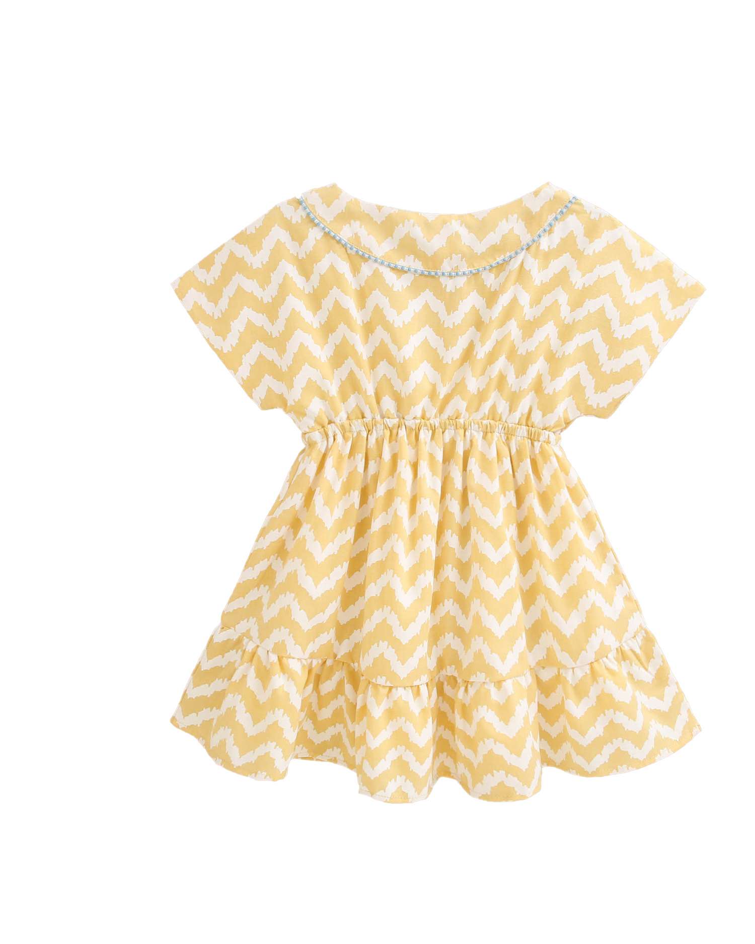 Vestido Infantil Zigzag Mostarda-5