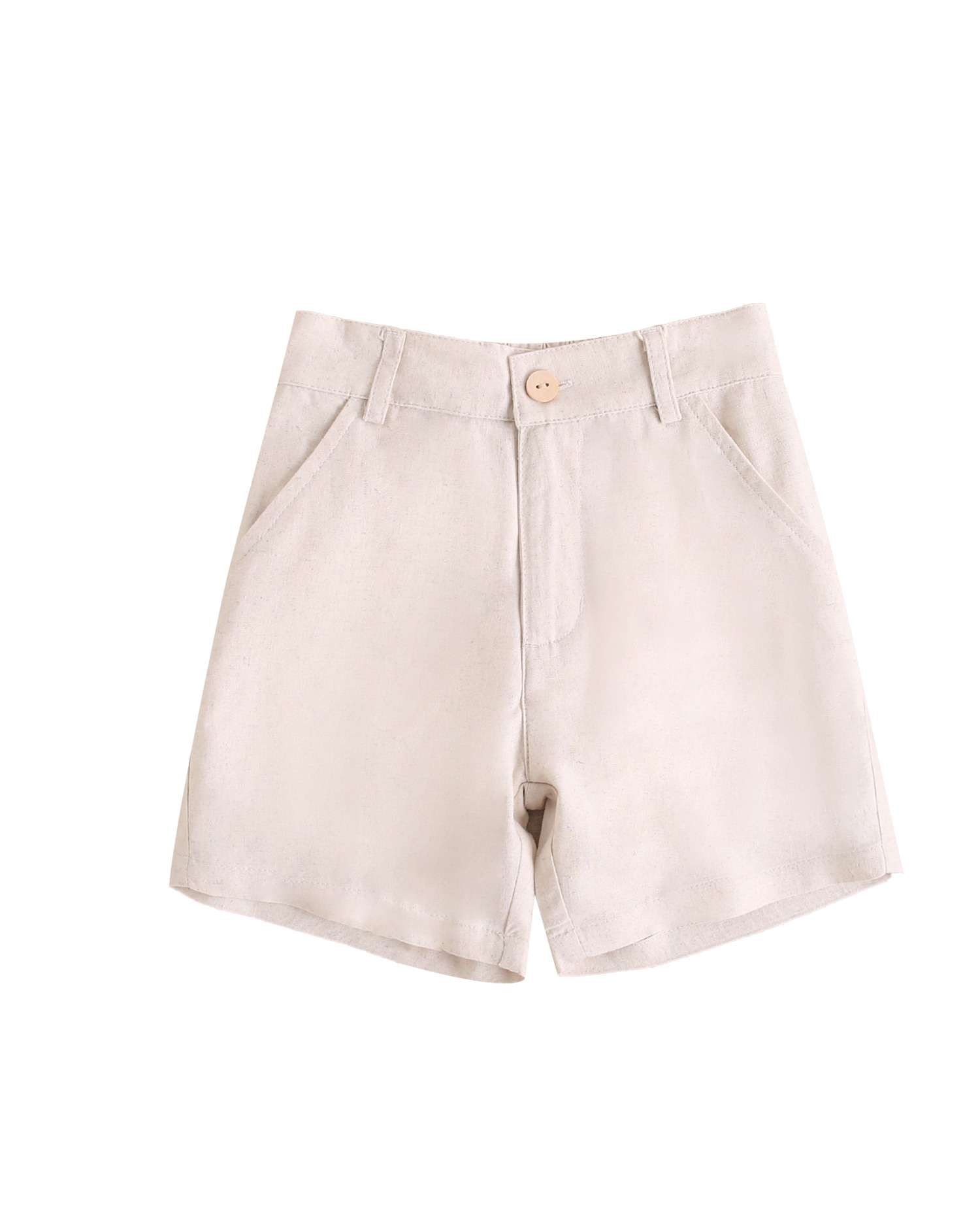 Bermudas Infantil de Linho Dadati Natural-4