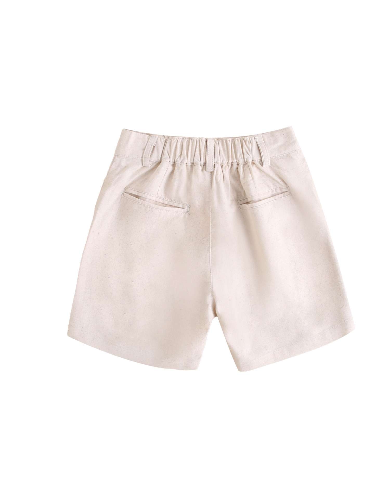 Bermudas Infantil de Linho Dadati Natural-5