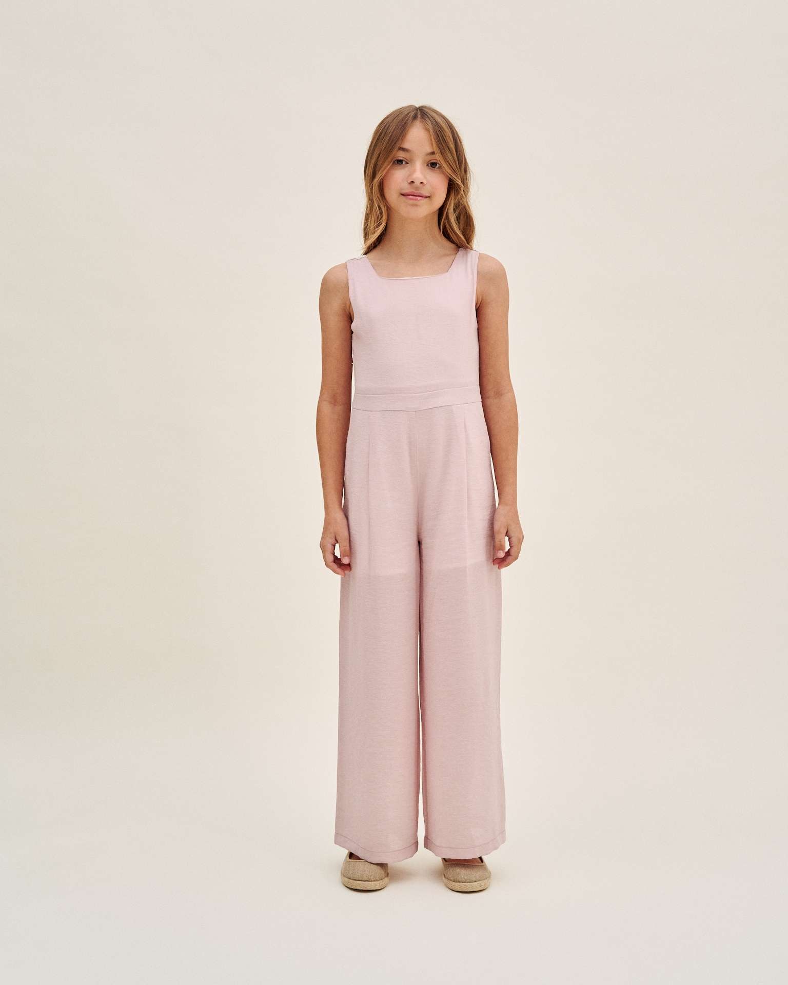 Macacão Infantil Comprido de Cerimónia Rosa-1